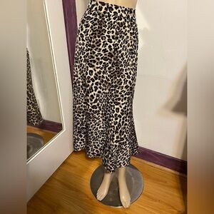 Leopard Print A-Line Skirt
